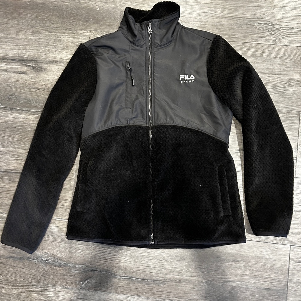 NWOT Fila Sport Black Fleece Jacket